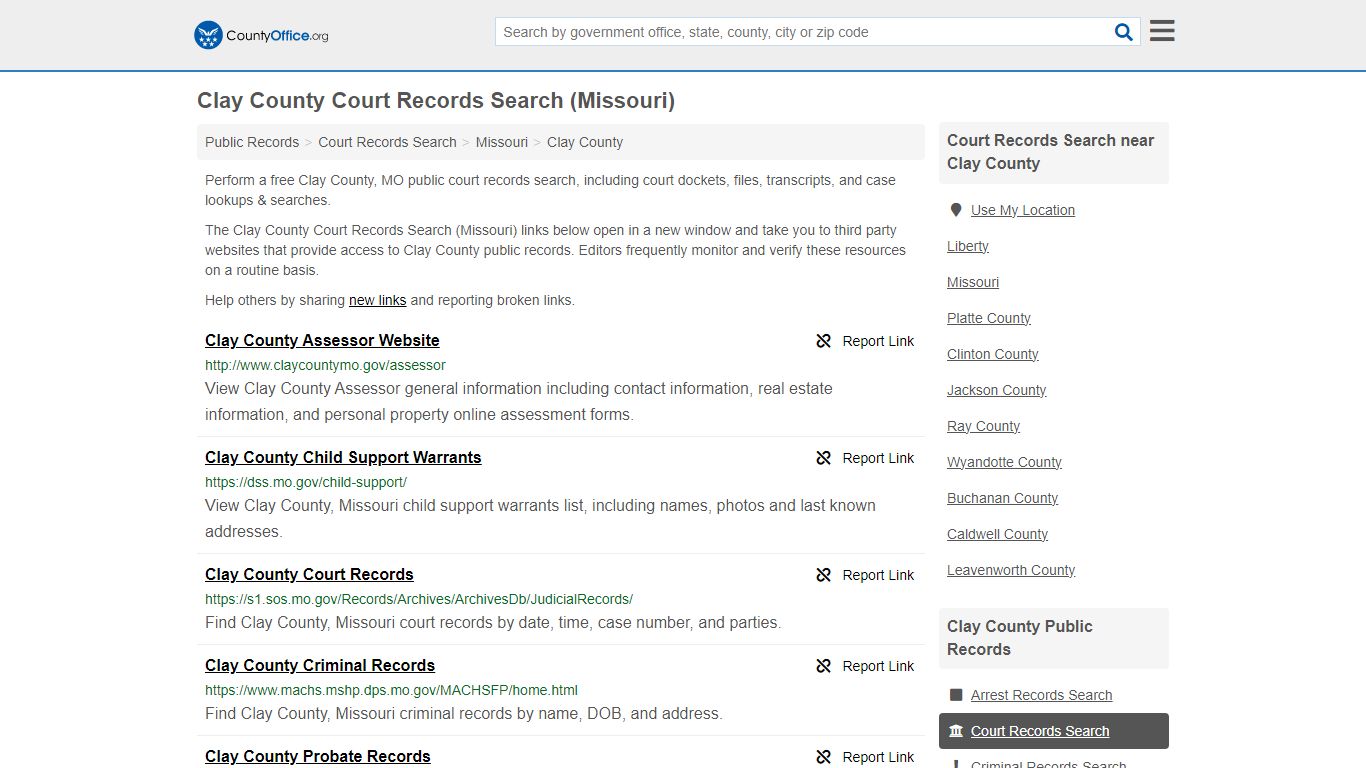 Clay County Court Records Search (Missouri) - County Office