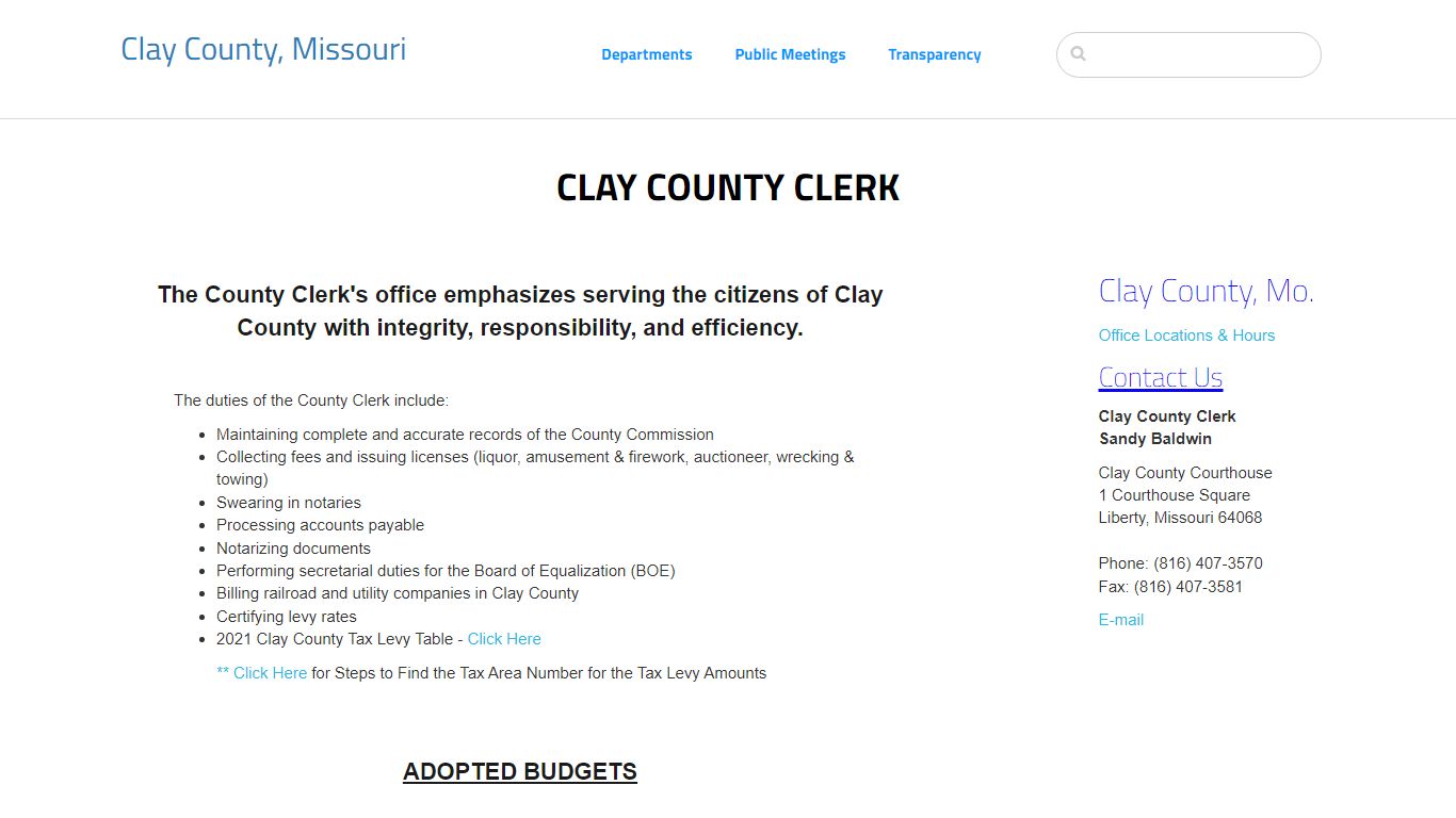 Clerk :: Clay County, Missouri